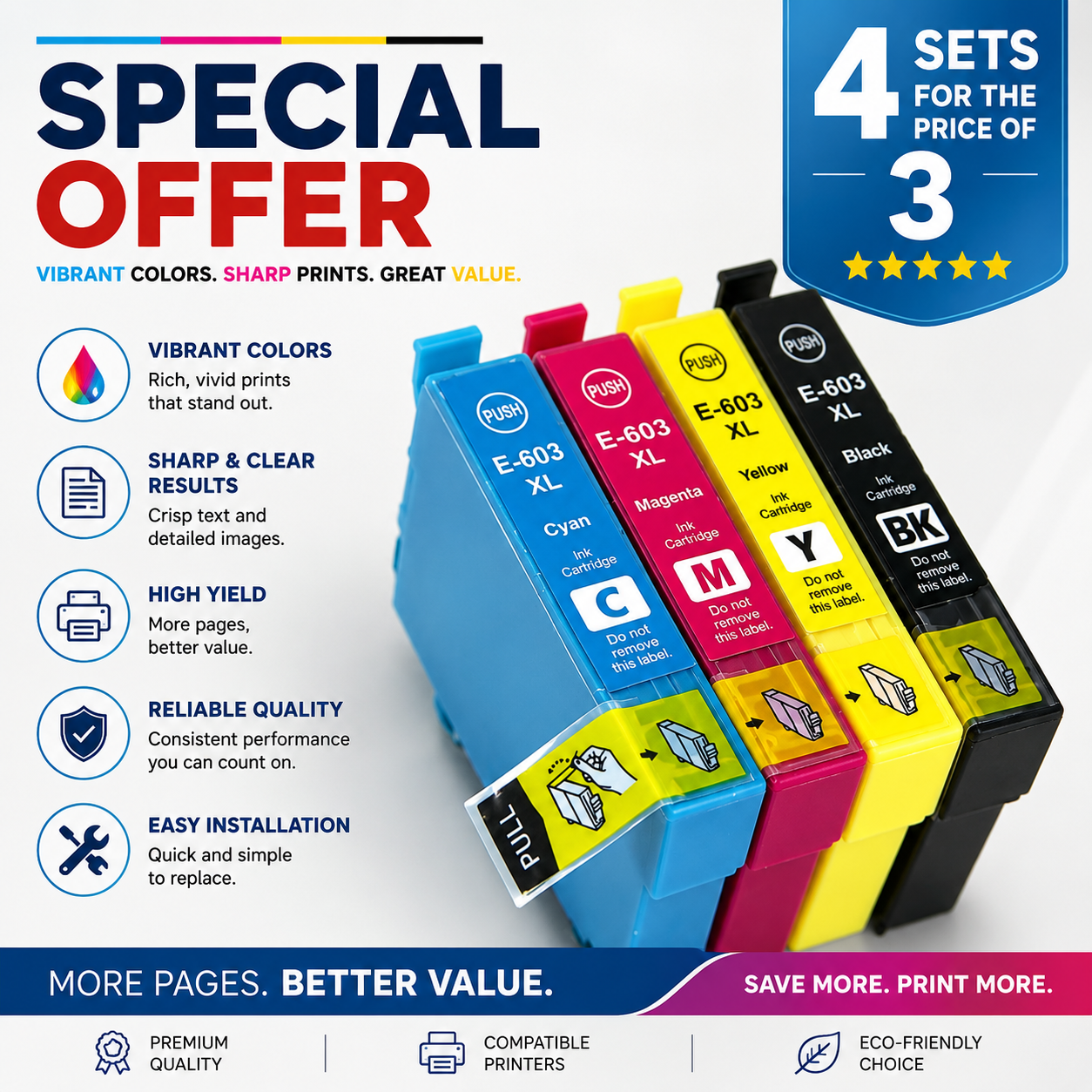 603XL Compatible Ink Cartridges Multipack